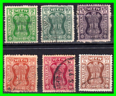 INDIA – ( ASIA ) – LOTE 6 SELLOS DIFERENTES VALORES DE LOS AÑOS -1950 - 1960 - Used Stamps