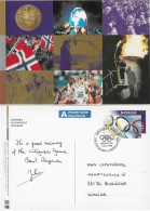 1998 Entier Postal (Norvège) émis Pour Les J.O. De Nagano: Le Parcours De La Flamme Olympique  Vers Lillehammer 1994 - Winter 1994: Lillehammer