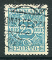 DENMARK 1930 Postage Due Numeral And Crowns 25 Øre  Used.  Michel Porto 24 - Port Dû (Taxe)