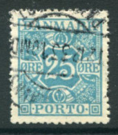 DENMARK 1930 Postage Due Numeral And Crowns 25 Øre  Used.  Michel Porto 24 - Postage Due