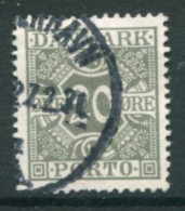 DENMARK 1930 Postage Due Numeral And Crowns 20 Øre  Used.  Michel Porto 23 - Postage Due