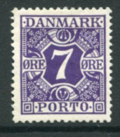 DENMARK 1930 Postage Due Numeral And Crowns 7 Øre  MH / *.  Michel Porto 21 - Postage Due