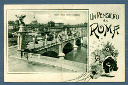 °°° Cartolina - Roma N. 2458 Ponte Vittorio Emanuele Formato Piccolo Viaggiata °°° - Stadi & Strutture Sportive