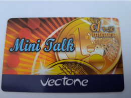 NETHERLANDS  PREPAID / € 1 + 0,50 CENT / MINI TALK/ VECTONE /COIN  ON CARD/ / USED  CARD   ** 14866** - Cartes GSM, Prépayées Et Recharges