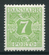 DENMARK 1921-27 Postage Due Numeral And Crowns 7 Øre MNH / **.  Michel Porto 12 - Port Dû (Taxe)