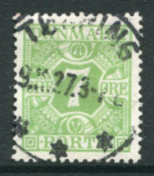 DENMARK 1921-27 Postage Due Numeral And Crowns 7 Øre Used.  Michel Porto 12 - Impuestos