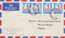 CEYLON - LETTER 1956 COLOMBO - ZWICKAU/GDR / 2074 - Sri Lanka (Ceylon) (1948-...)