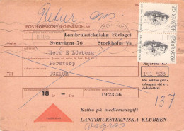 SWEDEN - POSTFÖRSKOTTSFÖRSÄNDELSE 1966 Mi 538 / 2078 - Lettres & Documents