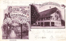 Gruss Aus Münsingen Gasthof Zum Ochsen 1901 - Münsingen