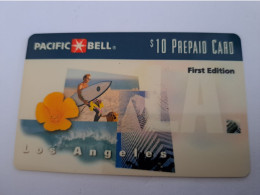 UNITED STATES USA AMERIKA / $10,- PACIFIC BELL / LOS ANGELES/ FIRST EDITION / OLDER CARD  / USED  **14881** - Amerivox