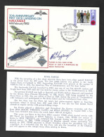 Great Britain 1972 20th Anniv Of 1st Deck Landing On HMS Eagle 14/2/52 Signed FDC - 1971-1980 Decimal Issues