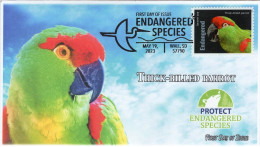 USA 2023 Thicked Billed Parrot, Endangered Species, Bird,Pictorial Postmark, FDC Cover (**) - Cartas & Documentos