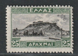 GRECE - N°408 * (1933-35) 25d Vert Et Noir - Unused Stamps