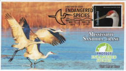 USA 2023 Mississippi Sandhill Crane, River, Endangered Species, Bird,Pictorial Postmark, FDC Cover (**) - Covers & Documents