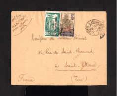 S326-GABON-OLD COVER LIBREVILLE To SAINT ETIENNE (france).1931.WWII.Enveloppe FRENCH COLONIES. - Storia Postale