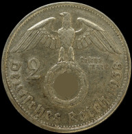 LaZooRo: Germany 2 Mark 1938 B XF / UNC Paul - Silver - 2 Reichsmark