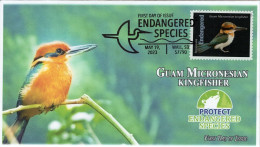 USA 2023 Guam Micronesian Kingfisher, River, Endangered Species, Bird,Pictorial Postmark, FDC Cover (**) - Covers & Documents