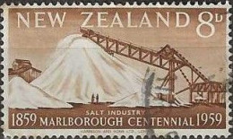 NEW ZEALAND 1959 Centenary Of Marlborough Province. - 8d. Salt Industry, Grassmere FU - Usados