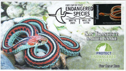 USA 2023 San Francisco Garter Snake, Endangered Species,Reptile ,Pictorial Postmark, FDC Cover (**) - Covers & Documents