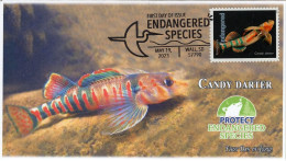 USA 2023 Candy Darterfish, Endangered Species,Fish,Pictorial Postmark, FDC Cover (**) - Lettres & Documents