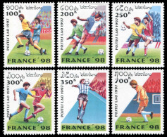 LAOS 1997 - YT 1281-86 ; Mi# 1593-98 ; Sc 1341-46 MNH Football - Laos