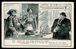 Ref 1623 - Early Stephenson Seaside Comic Postcard - Odd Humour! - Bandes Dessinées