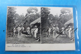 Voyages Aux Indes Retour Chasse Aux Sangliers Everzwijnen Jacht Hunt  Colonial - Stereoscope Cards