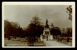 Ref 1623 - Early Real Photo Postcard - Soldiers Memorial Cannon Hill Park - Birmingham - Birmingham