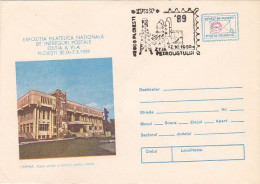 SCIENCE, ENERGY OIL, OIL WORKER DAY POSTMARK ON CAMPINA CULTURE HOUSE, COVER STATIONERY, ENTIER POSTAL, 1989, ROMANIA - Aardolie