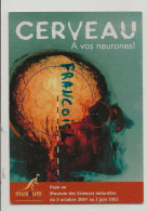 Carte Boomerang. Publicité Pour  Une Expo Au Muséum Des Sciences Naturelles. "Cerveau à Vos Neurones" 2001 - Musées