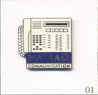 Pin's Télécom - Matériel / Matra Communication - Téléphone - Fax. Estampillé Citime. Zamac Fin. T988-01 - Telecom De Francia