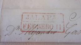 MEXICO - Stampless. 1847 JALAPA FERRERO II GABARD - Mexique