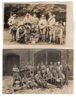 CPA 3419 - MILITARIA - Carte Photo Militaire - Un Groupe De Soldats N ° 146 Sur Les Cols à DOMBASLE - SUR - MEURTHE - Maniobras