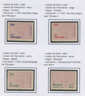 France - Frankreich érinnophilie 1962 Y&T N°V(3a à 3h) - Michel N°ZF(?) *** - IDO Violet - Esposizioni Filateliche