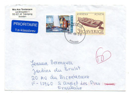 Suède -2003-- HASSJO  Pour SAUSSET LES BAINS-13 (France).. Beaux Timbres ...cachet - Brieven En Documenten