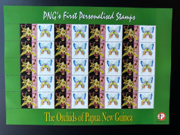 Papua New Guinea PNG 2007 Mi. 1244 Personalized Papillon Schmetterling Butterfly Orchids Flowers - Orchidee