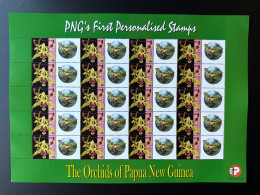 Papua New Guinea PNG 2007 Mi. 1244 Personalized Dinosaures Dinosaurs Dinosaurier Orchids Flowers - Papoea-Nieuw-Guinea