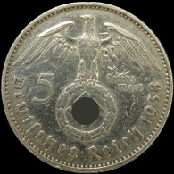 LaZooRo: Germany 5 Mark 1938 A  VF / XF - Silver - 5 Reichsmark