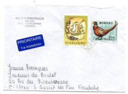 Suède -1999-- FALKOPING  Pour SAUSSET LES BAINS-13 (France).. Beaux Timbres (lièvre  ,oiseau )...cachet - Cartas & Documentos