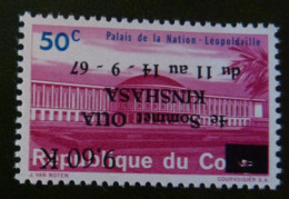 Rép. Dém. CONGO : 1967 : N° 650 -CU Surch. Renversée - Nuevas/fijasellos