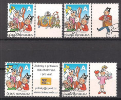 Tschechien  (2010)  Mi.Nr.  641 A  Gest. / Used  (12hc01) 4 Verschieden Zierfelder - Usati