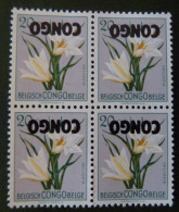 Rép. Dém. CONGO : 1960 : N° 384a      -CU Surch. Renversée Cat.: 48,00€ - Unused Stamps
