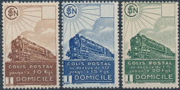 FRANCE Colis Postaux 174 175 176 ** MNH Livraison à Domicile  Train Motrice Locomotibe 1941 (CV 30 €) - Neufs