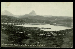 Ref 1624 - Early Postcard - Lochinver Looking To Canisp & Suilven - Sutherland Scotland - Sutherland