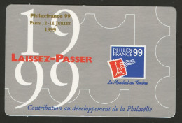 France - Frankreich érinnophilie 1999 Y&T N°V(1) - Michel N°ZF(?) *** - Philexfrance 99, Laisser Passer - Briefmarkenmessen