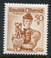 AUSTRIA 1948 Costumes Definitive 50 G . MNH / **.  Michel 904 - Ongebruikt