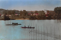 CPSM 49 LES BORDS DE LA LOIRE BARRAGE POUR LA PECHE ET LA TOUR DE TREVES - Les Ponts De Ce