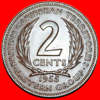 * GREAT BRITAIN (1955-1965): BRITISH CARIBBEAN  2 CENTS 1955! ELIZABETH II (1953-2022)·  LOW START · NO RESERVE! - Territoires Britanniques Des Caraïbes