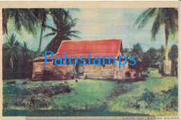 212020 GUYANA BRITISH GUIANA GEORGETOWN INDIAN HUT CIRCULATED TO UK POSTAL POSTCARD - Guyana Britannica