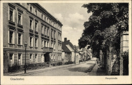 CPA Piława Górna Peilau Gnadenfrei Schlesien, Hauptstraße, Straßenpartie - Schlesien